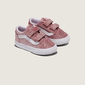 Glittery Pink Kids Vans Shoes